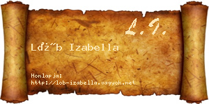 Löb Izabella névjegykártya